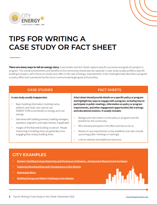 case study fact sheet