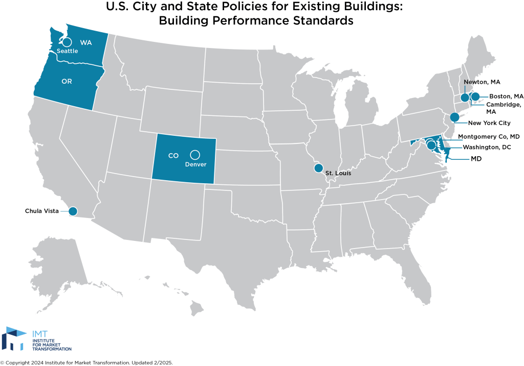 IMT Map of US Jurisdictions with Building Performance Standards