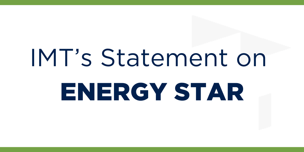IMT's Statement on ENERGY STAR transition to DOE